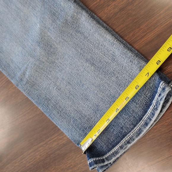 🥳 3/$15!!  Maurice's Crop Deconstructed Jeans Size 5/6 - Picture 8 of 9